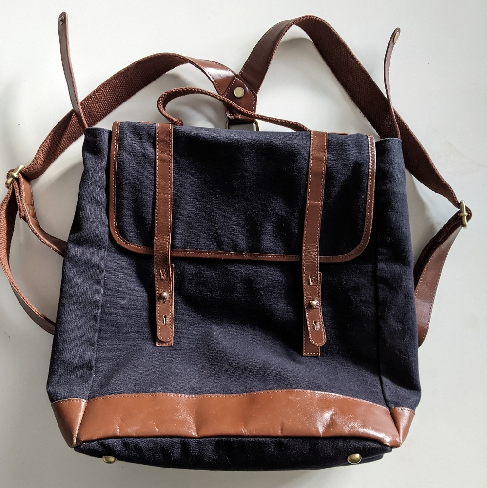 Canvas + Leather Backpack